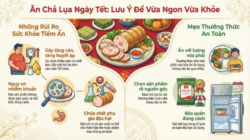 Ăn qu&aacute; nhiều chả lụa c&oacute; thể ảnh hưởng đến những người c&oacute; hệ ti&ecirc;u ho&aacute; yếu