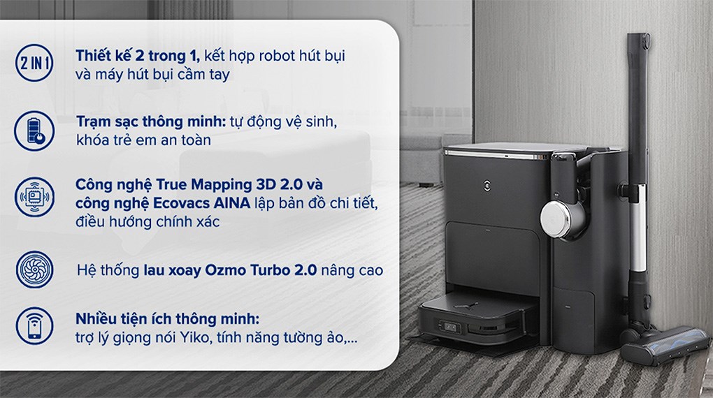 Bạn không nên ngắt nguồn Robot hút bụi lau nhà Ecovacs X2 Combo sau mỗi lần sạc