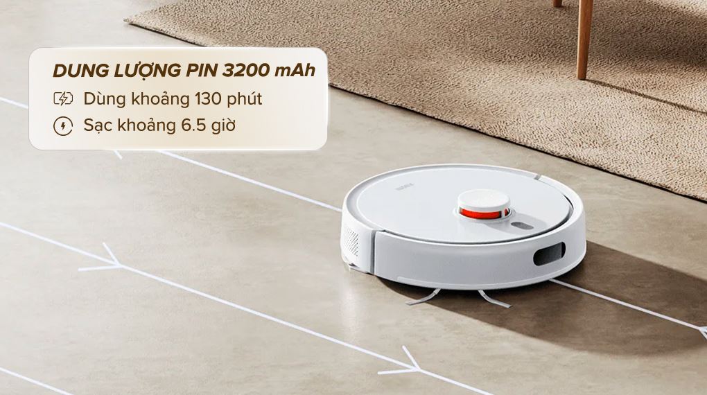 Người dùng cần chủ động kiểm tra và thay pin nếu phát hiện Robot hút bụi lau nhà Xiaomi Vacuum S20 tự động ngắt ngoại tuyến