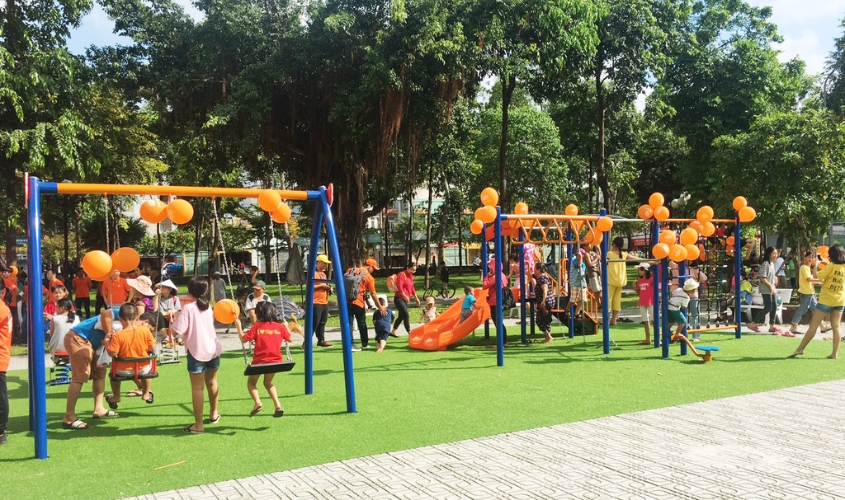Công viên làng hoa Gò Vấp với các trò chơi ngoài trời thú vị