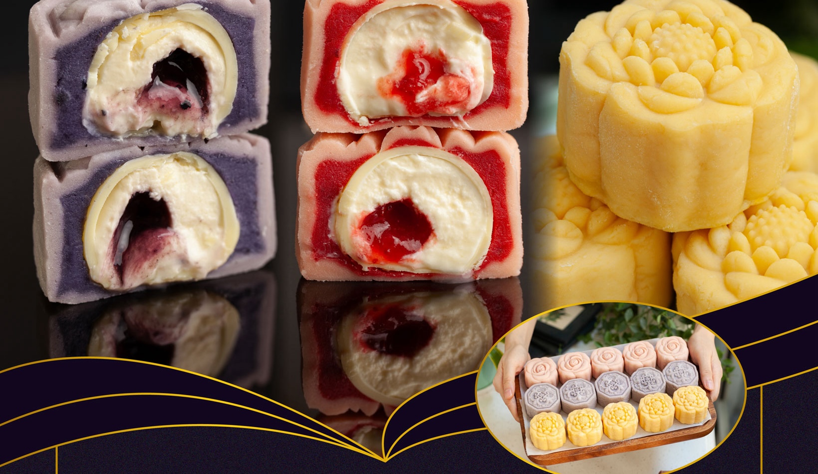 Bánh trung thu nhân kem lạnh Bánh trung thu nhân kem lạnh