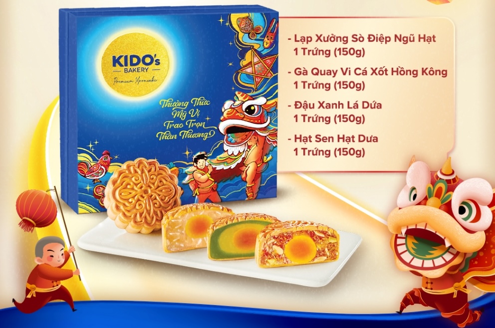 Hộp 4 bánh trung thu Kido Hộp 4 bánh trung thu Kido