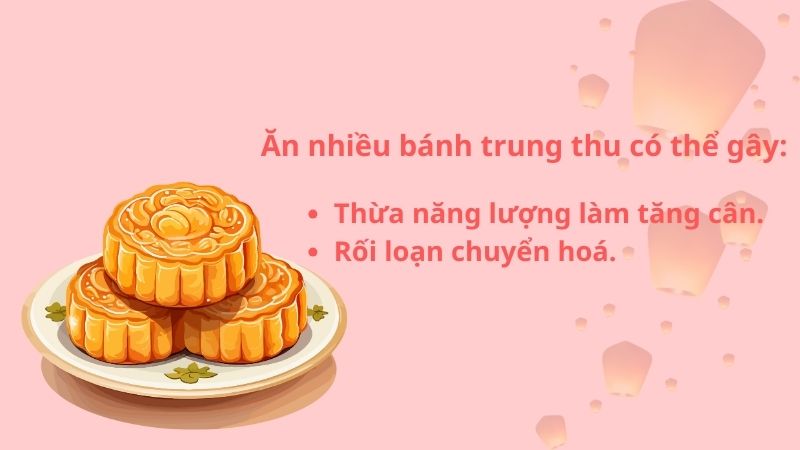 Ăn nhiều bánh trung thu có thể làm tăng cân gây béo phì