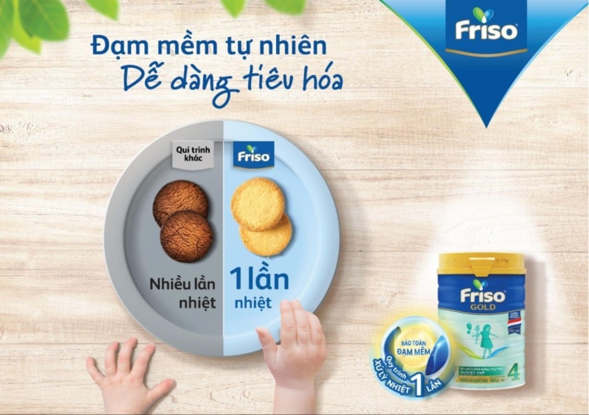Sữa bột Friso Gold số 4 hương vani 850g (2 - 6 tuổi)
