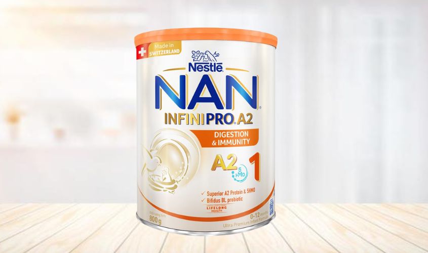 Sữa bột NAN InfiniPro A2 số 1 (đạm quý A2) 800g (0 - 12 tháng)