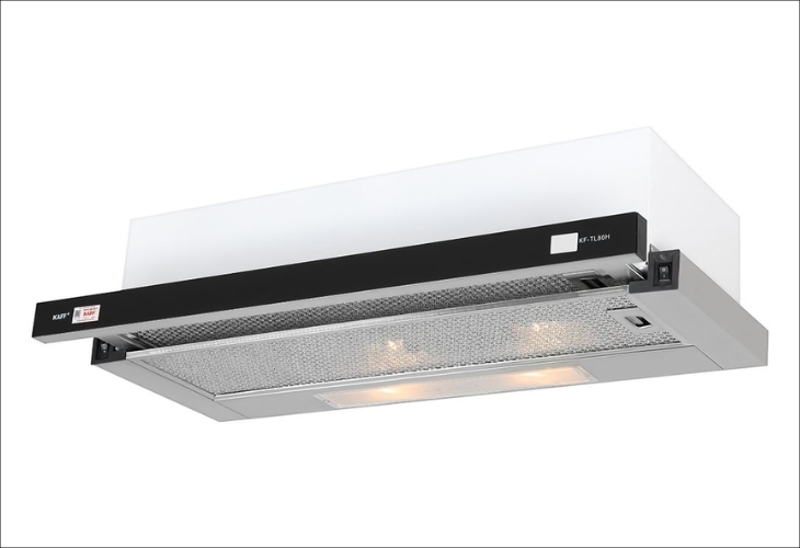 Máy hút mùi âm tủ KAFF KF-Tl80H có vỏ máy làm từ thép không gỉ bền chắc