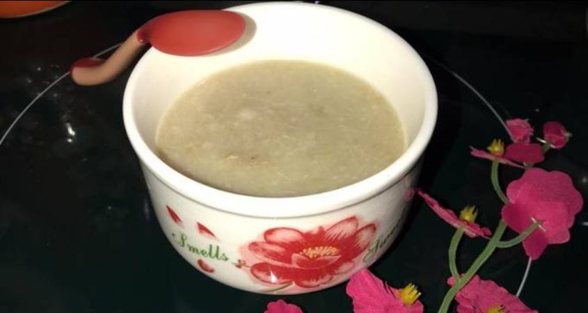 Hình minh hoạ cháo thịt bò mướp hương giá đỗ