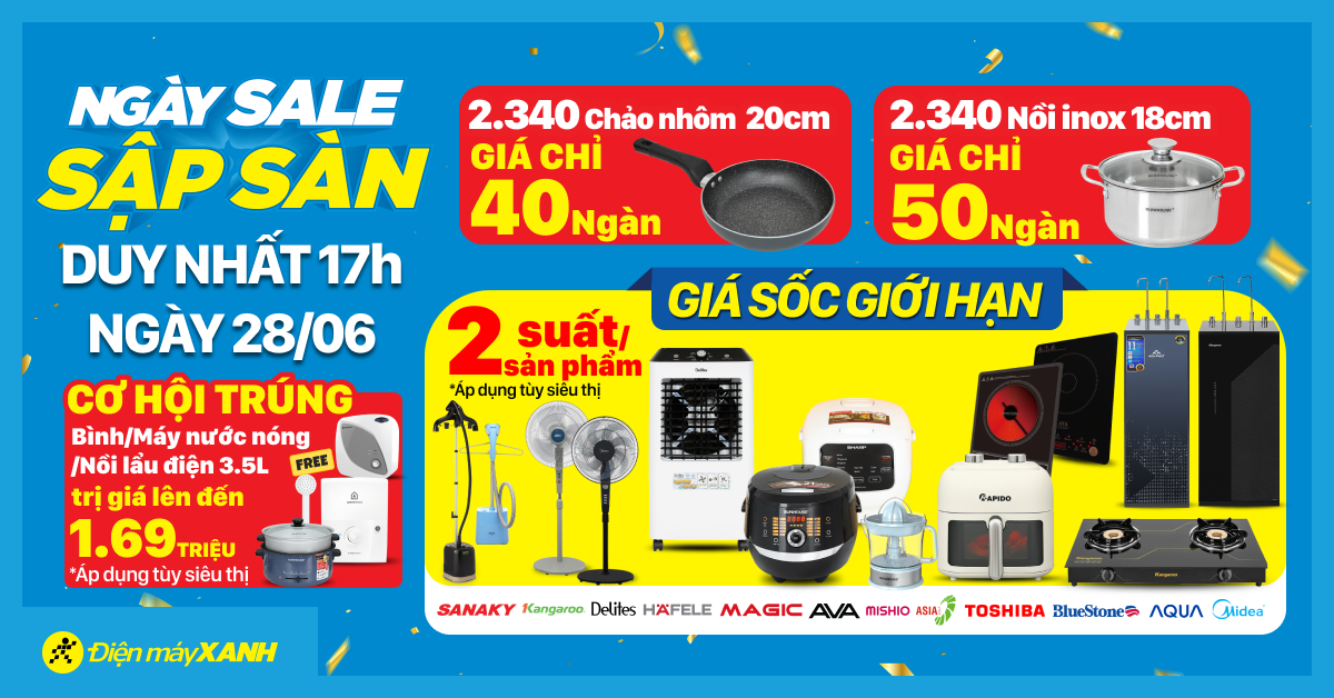 le-hoi-gia-re-qua-thumb-3.png NGÀY SALE SẬP SÀN. Duy nhất 17h ngày 28/06 Cơ hội trúng Bình/Máy nước nóng/Nồi lẩu điện 3.5L trị giá lên đến 1.69 triệu