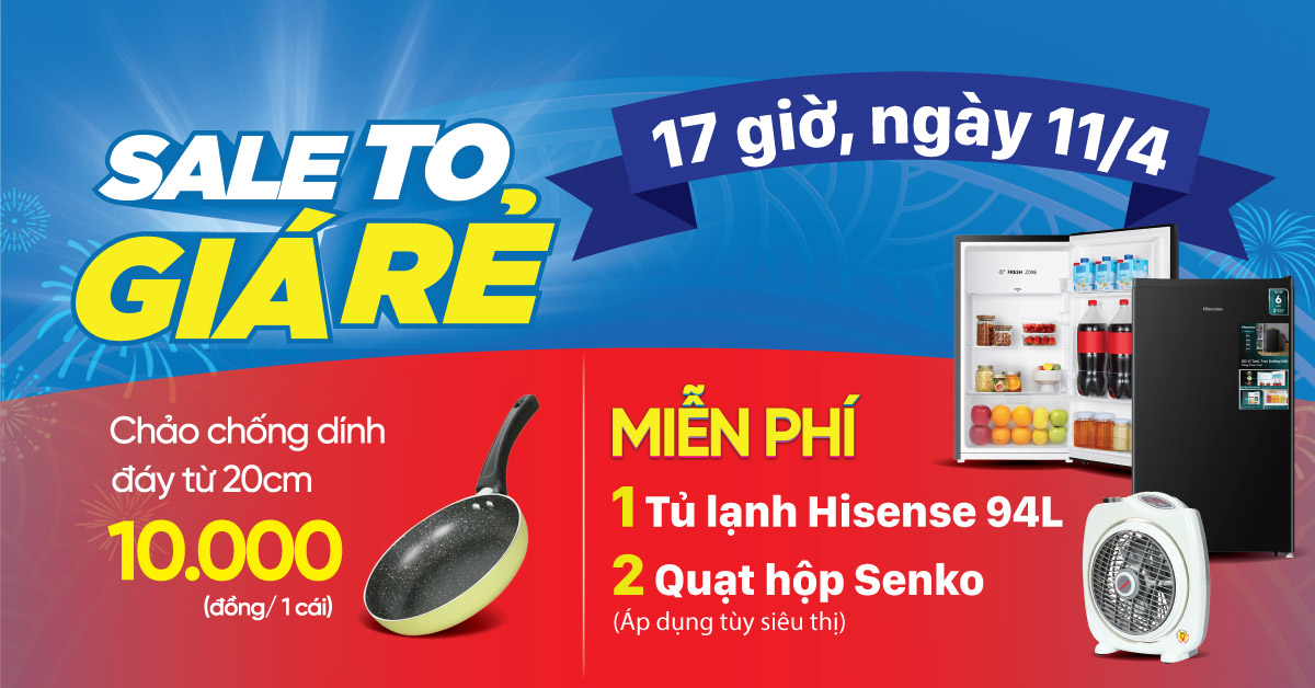 SALE TO GI&Aacute; RẺ. Duy nhất 17H ng&agrave;y 04/04 Cơ hội Tr&uacute;ng M&aacute;y lạnh 1 HP/ Quạt hộp trị gi&aacute; l&ecirc;n đến 5,49 triệu