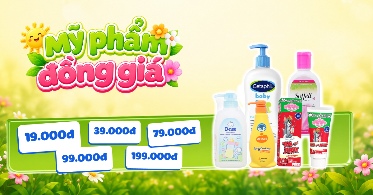 Siêu sale mỹ phẩm đồng giá tháng 8 tại AVAKids