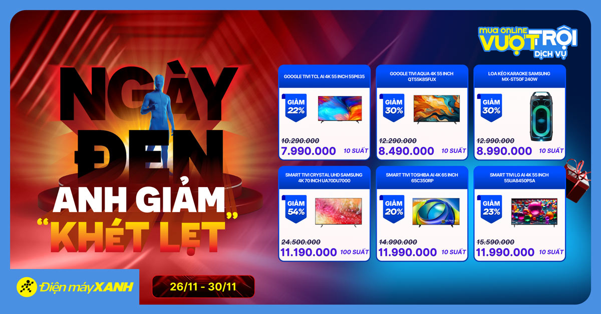 BLACK FRIDAY: NG&Agrave;Y ĐEN ANH GIẢM KH&Eacute;T LẸT