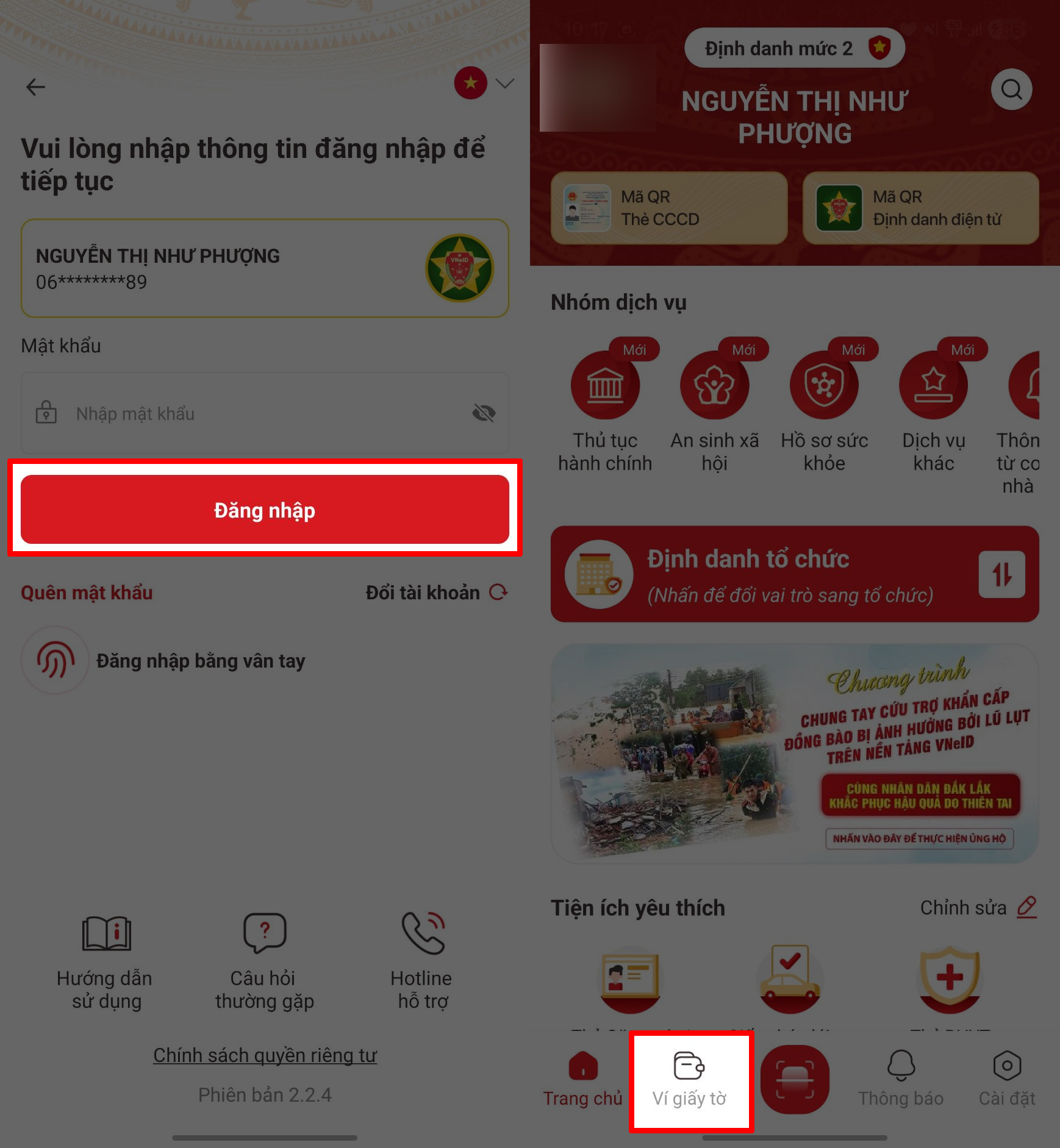 Cách xuất trình giấy tờ trên VNeID