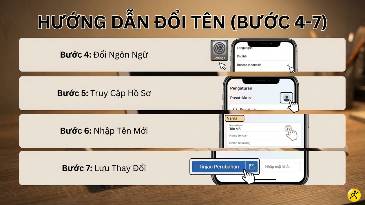 Nhấn Tinjau Perubahan v&agrave; nhập mật khẩu