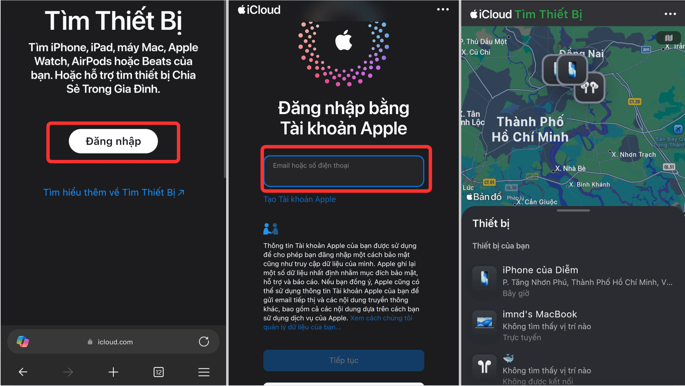 Tìm iPhone bằng điện thoại Android Tìm iPhone bằng điện thoại Android