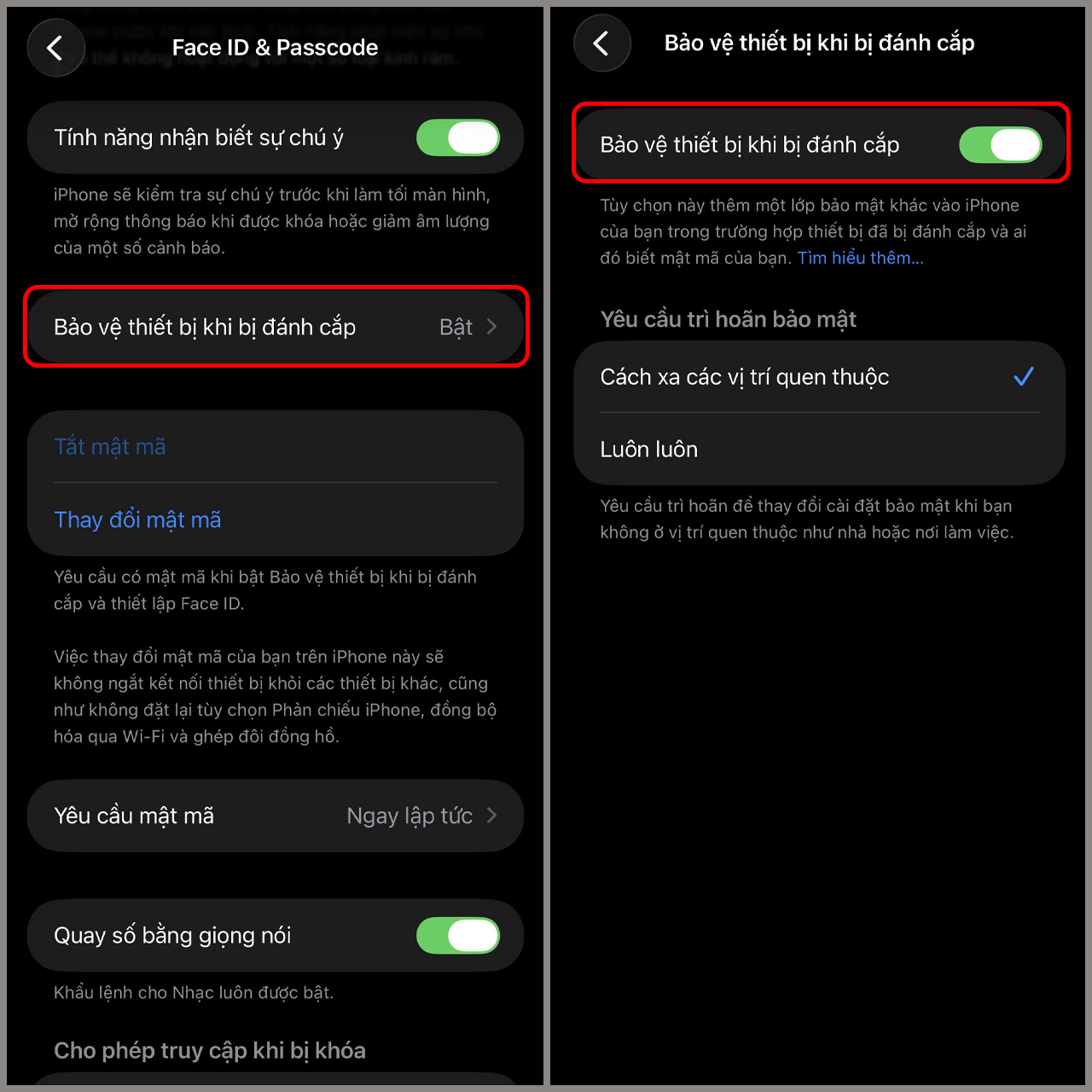 Bảo vệ thiết bị khi bị đánh cắp trên iPhone Bảo vệ thiết bị khi bị đánh cắp trên iPhone