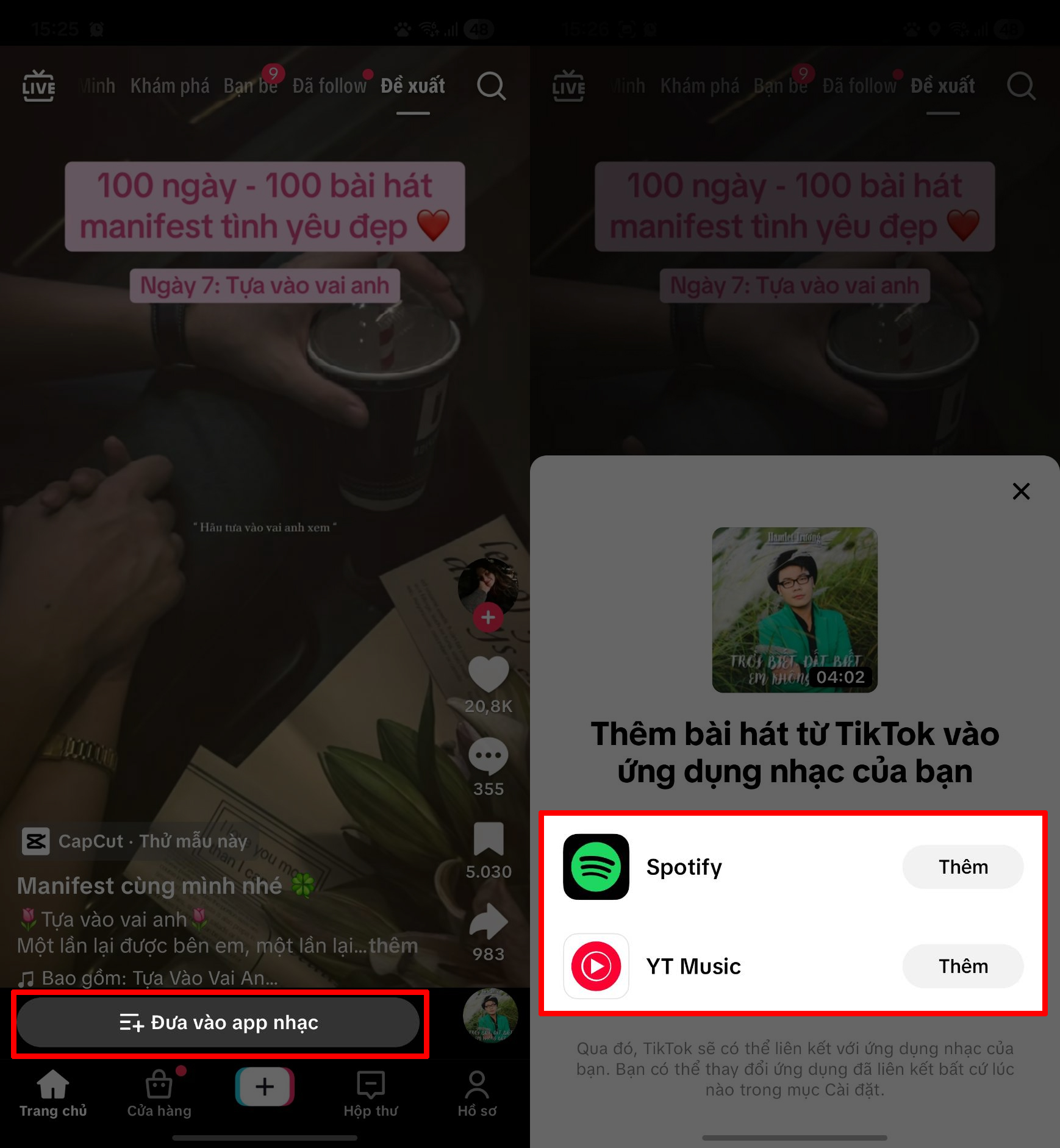 Cách Lưu Bài Hát Tiktok Vào Spotify Và Youtube Music
