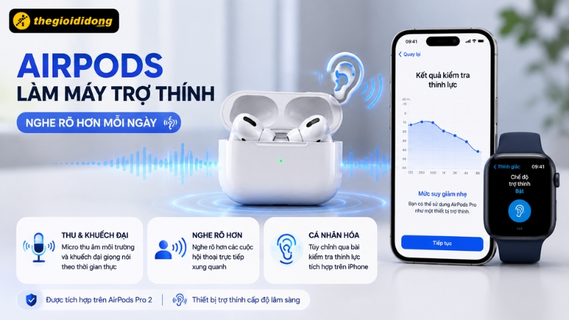 Sử dụng tai nghe AirPods như một thiết bị máy trợ thính