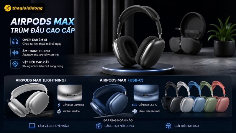 Tai nghe AirPods Max trùm đầu cao cấp