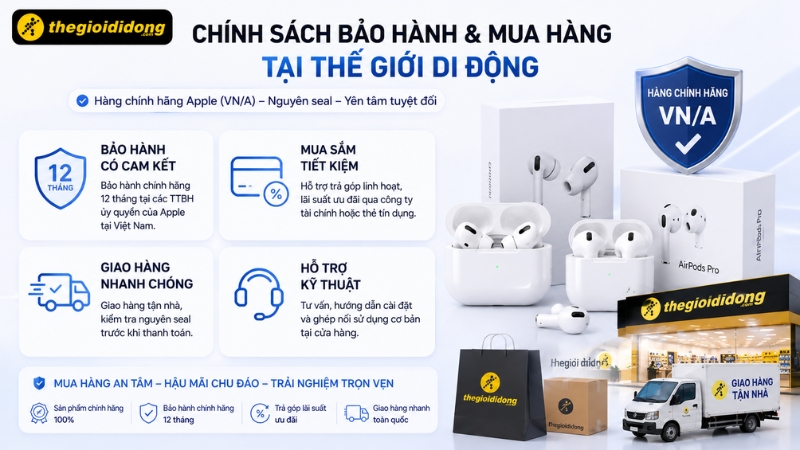 Chính sách bảo hành tai nghe Apple tại Thế Giới Di Động