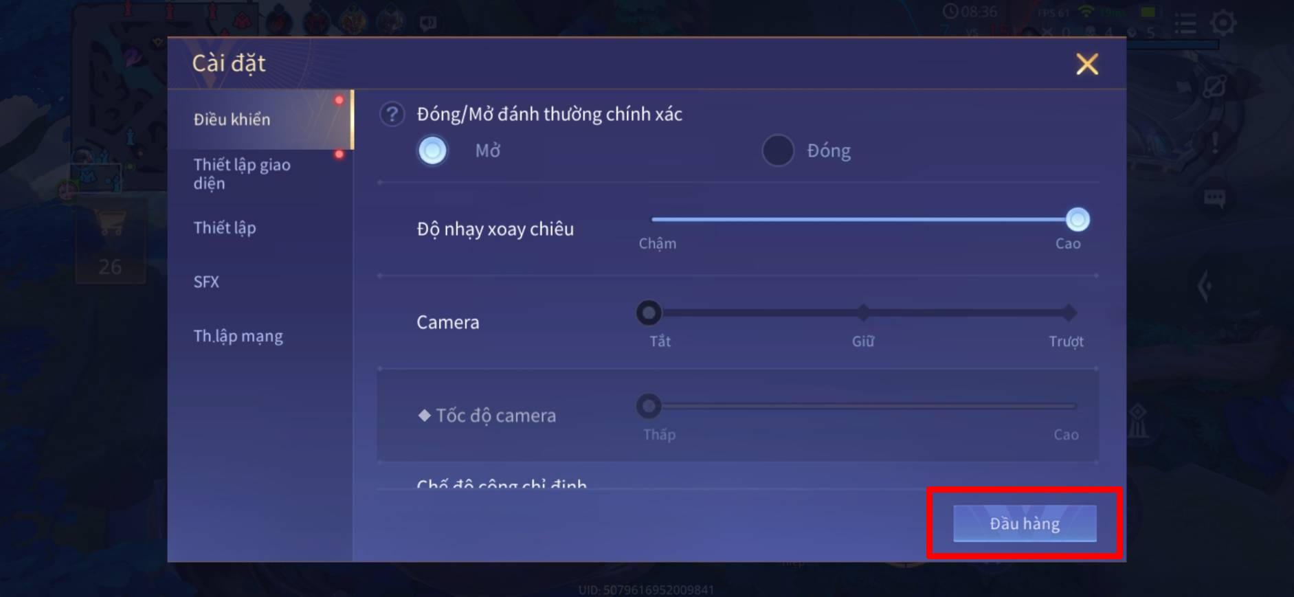 Cách đầu hàng trong Liên Quân Mobile