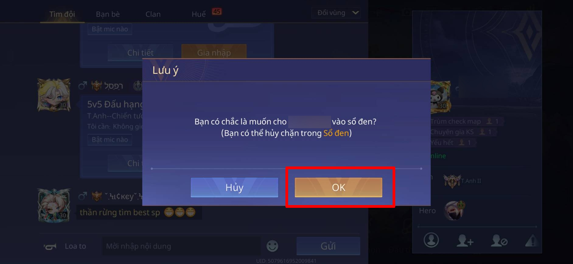 Cách chặn kết bạn trong Liên Quân Mobile Cách chặn kết bạn trong Liên Quân Mobile