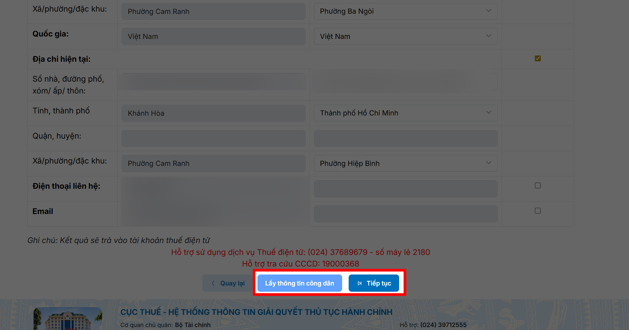 Cách đổi thông tin đăng ký thuế từ CMND sang CCCD online