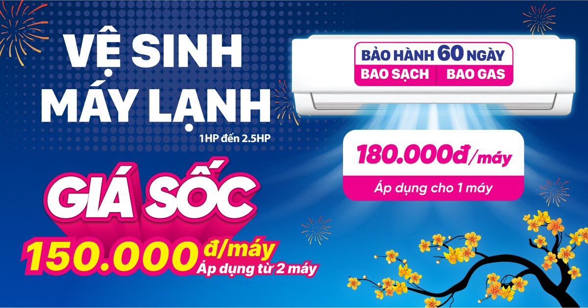 Vệ Sinh Máy Lạnh: Sạch Dàn Lạnh - Sạch Dàn Nóng - Sạch Không Khí - Giá Sốc Chỉ 150k Khi Áp Dụng Từ 2 Máy