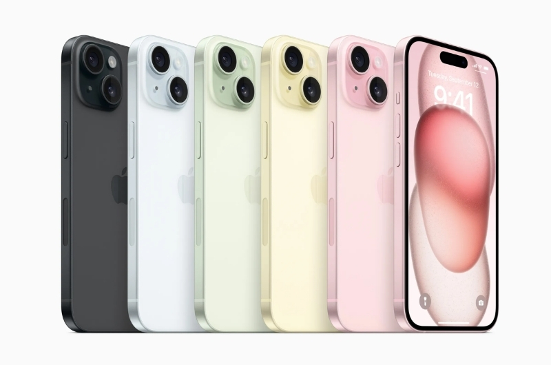 iPhone 15 và 15 Plus sở hữu 5 màu pastel tươi sáng