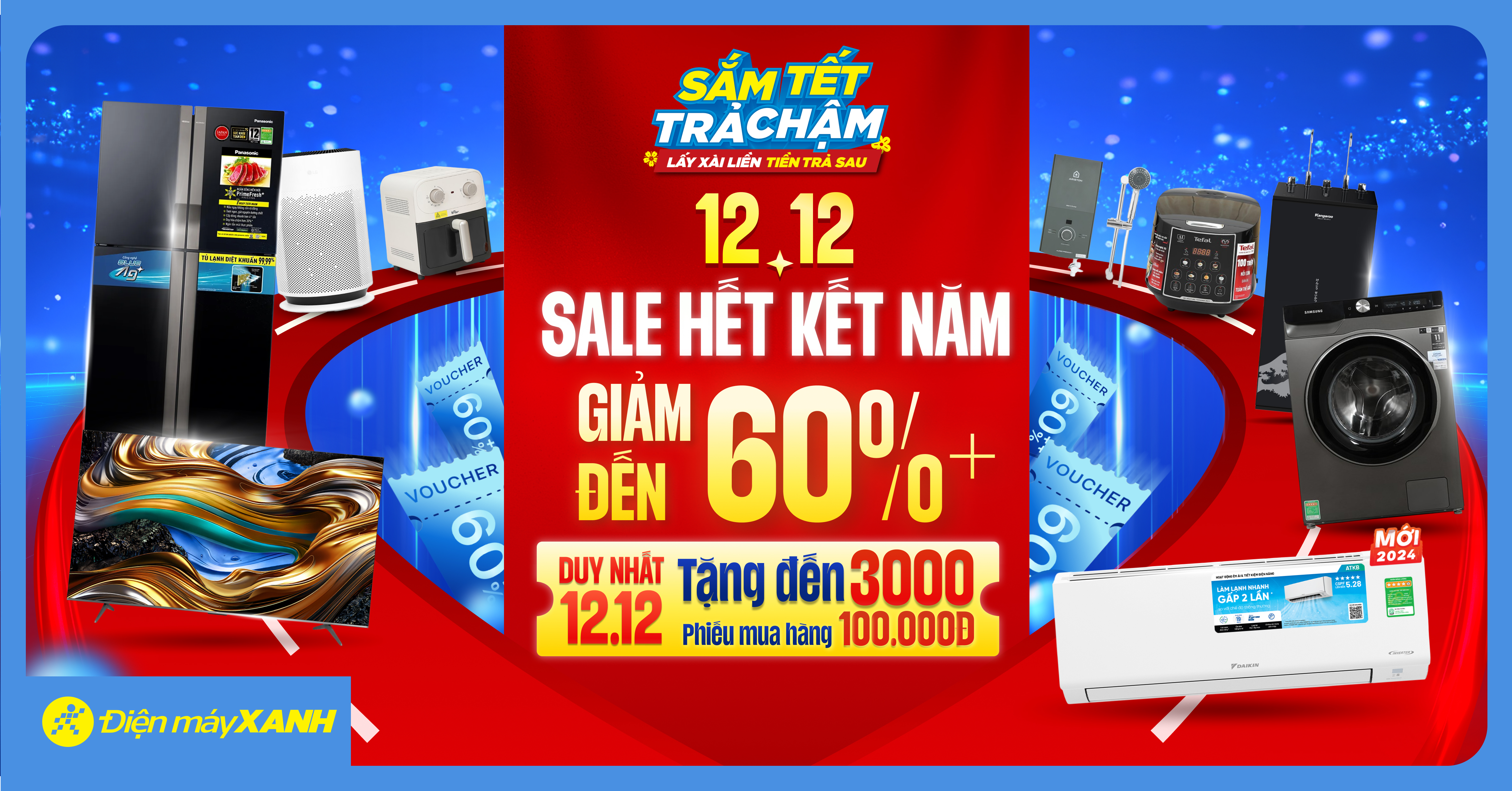 Minigame: 12.12 Sale Hết Kết Năm - Săn Ngay Phiếu Mua Hàng 100k Duy Nhất Ngày 12.12