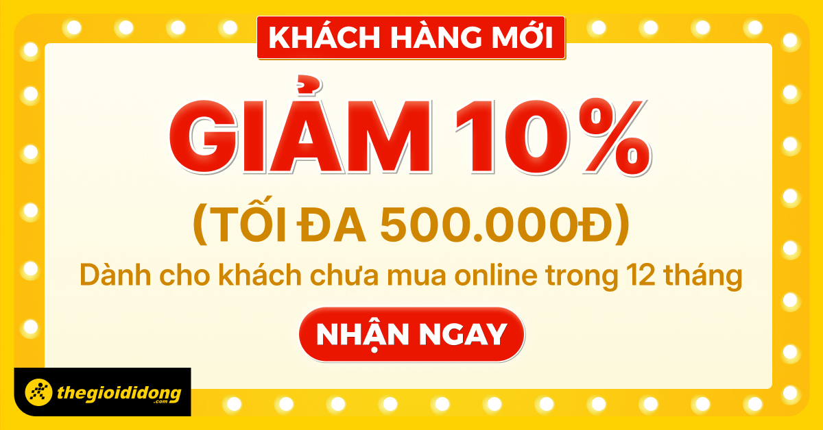 Gửi đến khách hàng 10.000 coupon giảm 10%, tối đa 500K dùng để mua online các sản phẩm tại TGDĐ | ĐMX | TOPZONE