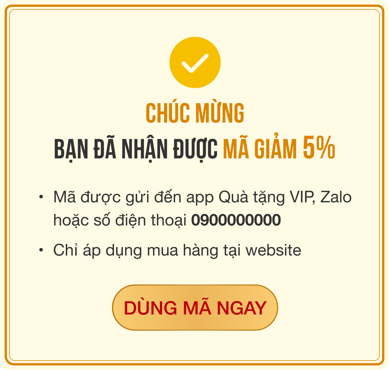 Gửi đến khách hàng 10.000 coupon giảm 5%, tối đa 300K dùng để mua online các sản phẩm tại TGDĐ | ĐMX | TOPZONE Gửi đến khách hàng 10.000 coupon giảm 5%, tối đa 300K dùng để mua online các sản phẩm tại TGDĐ | ĐMX | TOPZONE