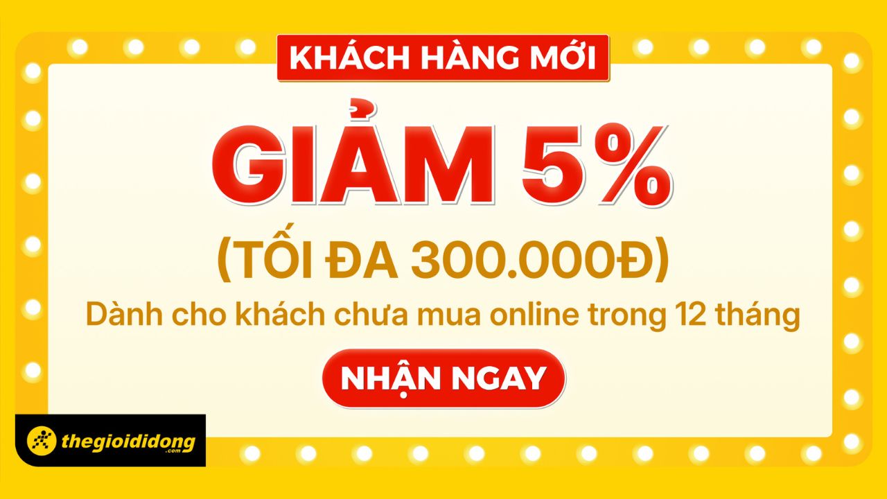 Gửi đến khách hàng 10.000 coupon giảm 5%, tối đa 300K dùng để mua online các sản phẩm tại TGDĐ | ĐMX | TOPZONE Gửi đến khách hàng 10.000 coupon giảm 5%, tối đa 300K dùng để mua online các sản phẩm tại TGDĐ | ĐMX | TOPZONE
