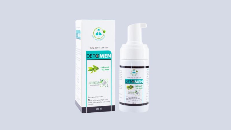 Dung dịch vệ sinh nam Detomen chứa thành phần tự nhiên và lành tính