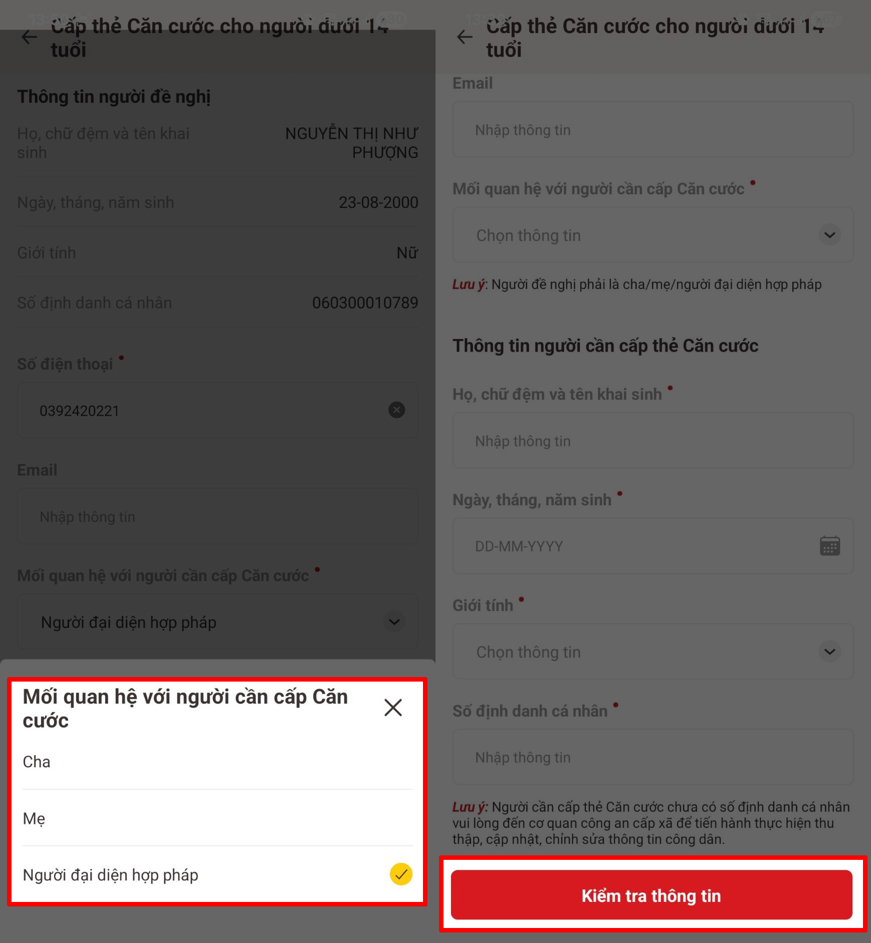 Cách làm thẻ Căn cước cho trẻ em dưới 14 tuổi trên VNeID Cách làm thẻ Căn cước cho trẻ em dưới 14 tuổi trên VNeID