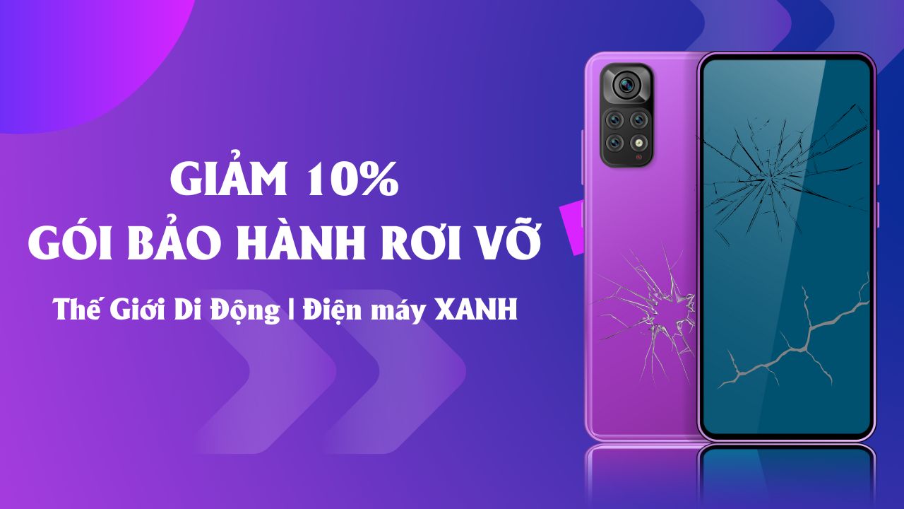 Giảm đến 10% gói Bảo hành rơi vỡ khi mua kèm sản phẩm OPPO, Xiaomi