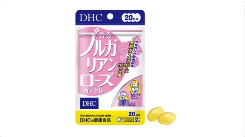 Viên uống hoa hồng DHC giúp bổ sung vitamin E và dầu hoa hồng
