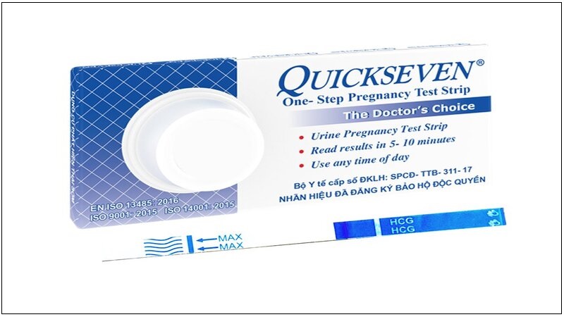 Que thử thai Quick Seven tương đối dễ sử dụng và cho kết quả nhanh chóng