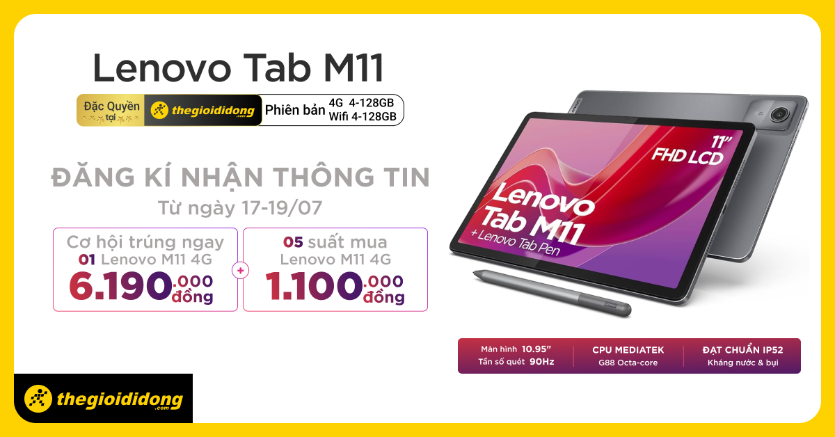 Đây là khách hàng trúng thưởng Lenovo Tab M11 miễn phí và chủ nhân của 5 voucher mua sản phẩm chỉ 1.1 triệu Đây là khách hàng trúng thưởng Lenovo Tab M11 miễn phí và chủ nhân của 5 voucher mua sản phẩm chỉ 1.1 triệu