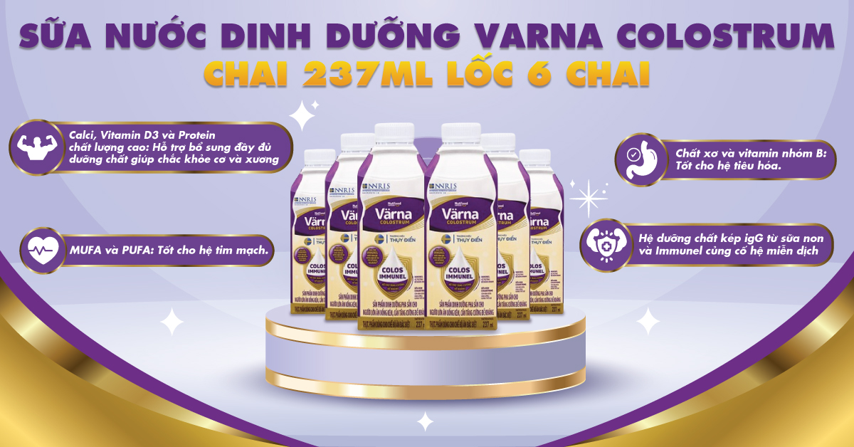 Quà tặng Sữa nước dinh dưỡng Varna Colostrum chai 237ml lốc 6 chai. Quà tặng Sữa nước dinh dưỡng Varna Colostrum chai 237ml lốc 6 chai.