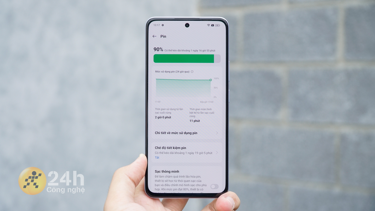 Với viên pin 5.000 mAh thì realme 12 có thể đáp ứng tốt nhu cầu sử dụng cả ngày dài của người dùng. Với viên pin 5.000 mAh thì realme 12 có thể đáp ứng tốt nhu cầu sử dụng cả ngày dài của người dùng.