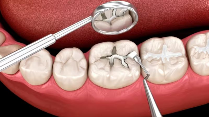 Khi miếng trám bị hỏng, các dây thần kinh trong răng có thể bị lộ ra, gây ê buốt
