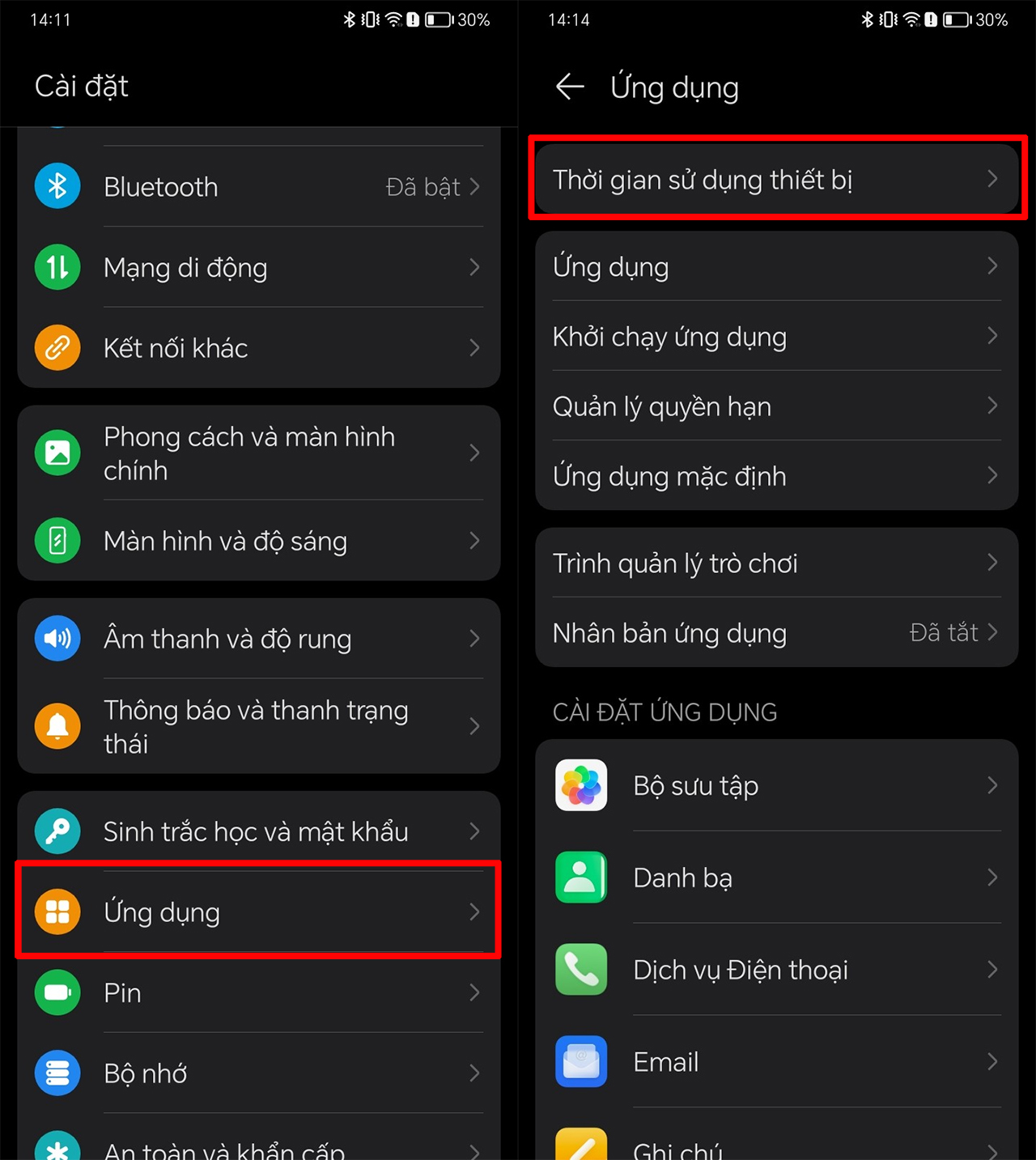Cách xem thời gian sử dụng điện thoại trên HONOR X6b