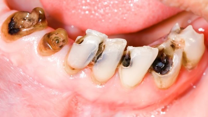 Răng đã bị sâu khi xuất hiện các đốm đen
