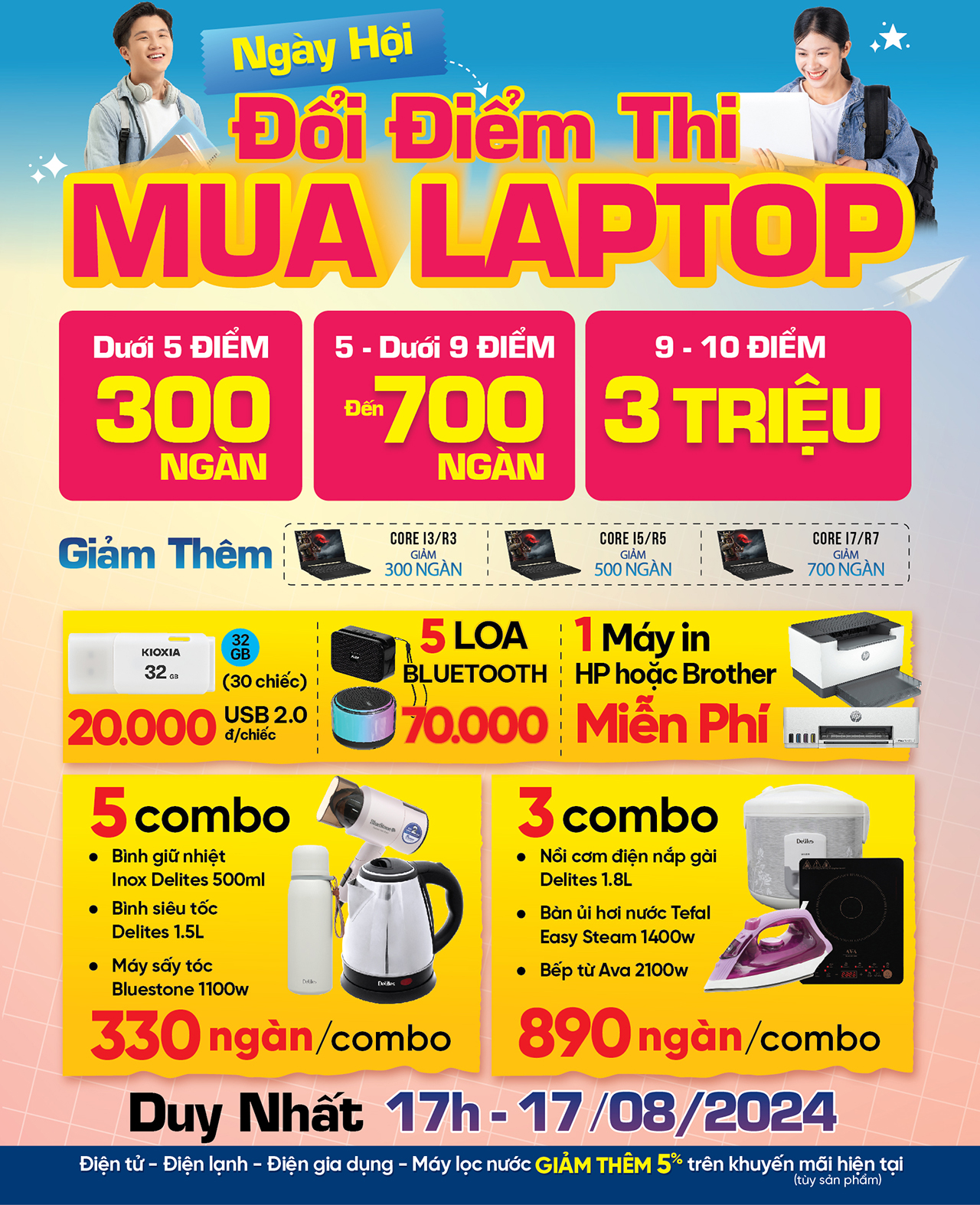 Ngày hội đổi điểm thi đã quay trở lại: Cơ hội trúng nhiều phần quà giá trị, giảm giá đến 3 triệu cho tân sinh viên