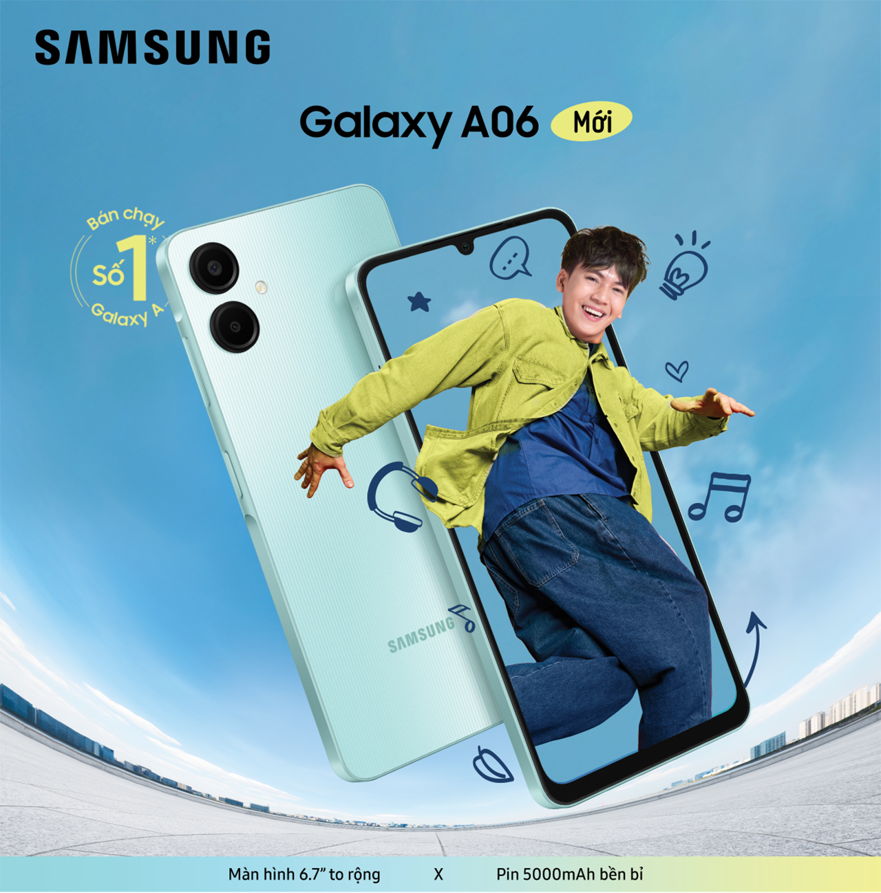 Hotsale Galaxy A06: Giá tốt từ 3.19 triệu, tặng củ sạc 25 W, thu cũ đổi mới tặng 480K để mua SIM Hotsale Galaxy A06: Giá tốt từ 3.19 triệu, tặng củ sạc 25 W, thu cũ đổi mới tặng 480K để mua SIM