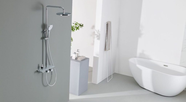 Vòi sen KAFF được ứng dụng công nghệ tia nước tiên tiến, tạo ra dòng nước đều và mềm mại