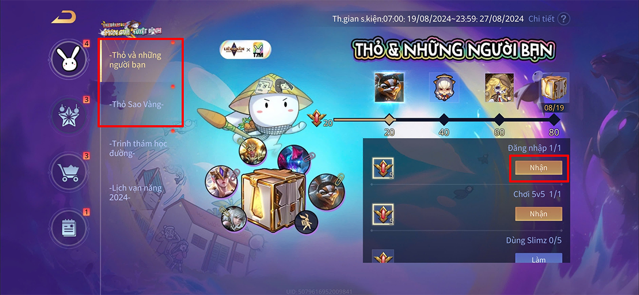 cách nhận skin Thỏ Bảy Màu slimz Siêu Cấp Tối Thượng miễn phí