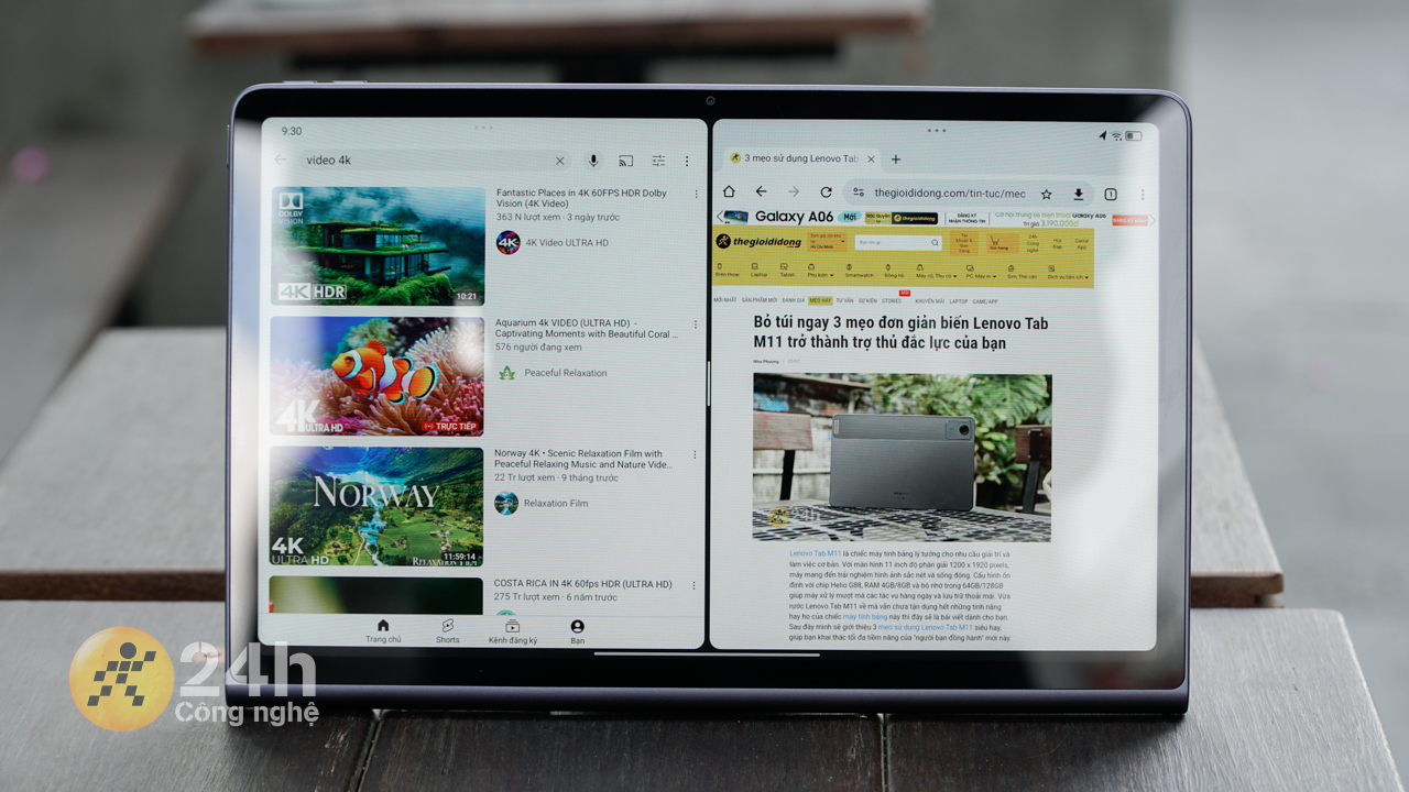 Lenovo Tab Plus với dung lượng RAM lớn còn có thể đa nhiệm mượt mà.