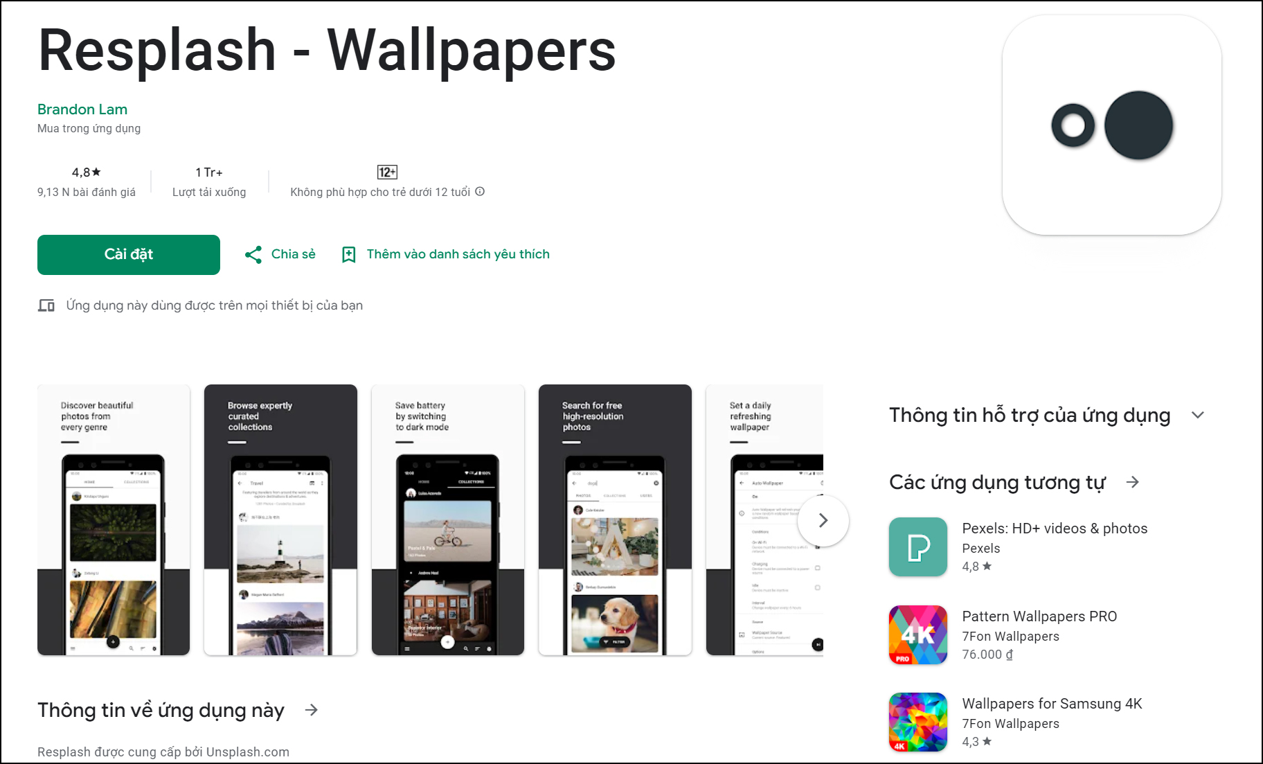 cách tải hình nền độ phân giải cao cho điện thoại 