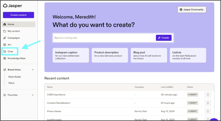 Jasper chat giúp bạn sáng tạo nội dung và hỗ trợ giải quyết các vấn đề phức tạp